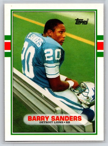 Barry sanders 1989 - barry, topps