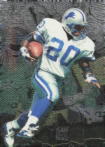 1996 fleer metal barry sanders - metal,
